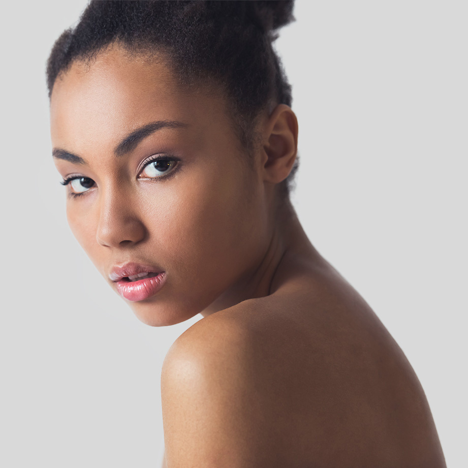 young girl dermaplaning